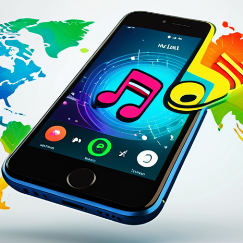 아리아나 그란데 Positions 앨범 판매량 및 리뷰 - Streaming Success**

"A vibrant and modern digital art piece depicting musical notes flowing from a ...