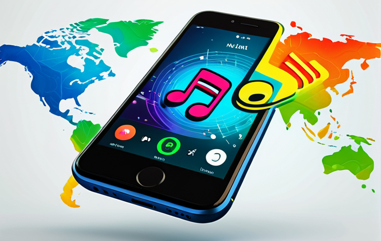 아리아나 그란데 Positions 앨범 판매량 및 리뷰 - Streaming Success**

"A vibrant and modern digital art piece depicting musical notes flowing from a ...