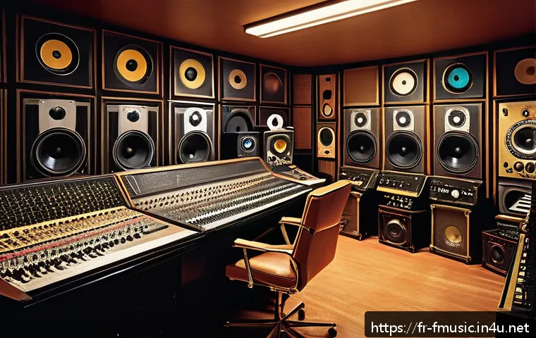 퀸 Bohemian Rhapsody 제작 비하인드 스토리 - A dynamic and vibrant digital painting of a 1970s recording studio scene featuring Queen band member...